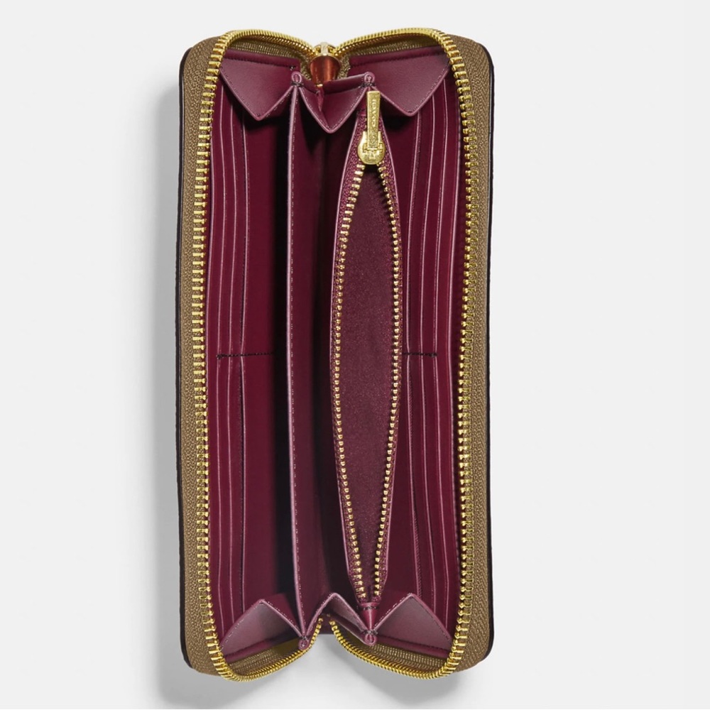 COACH Jumbo Flower Signature Zip Wristlet Wallet - Picture 12 of 14